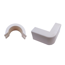 WholesaleCables.com 31R3-007WH 1.75 inch Surface Mount Cable Raceway White Outside Elbow 90 Degree