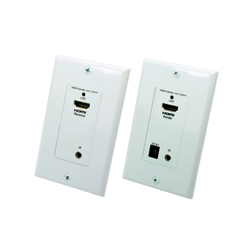 WholesaleCables.com 31V3-24000 Wall Plate HDMI Extender Over Dual Cat5e / Cat6 With Power 50 meter Working Distance