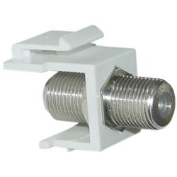 322-120WH Keystone Insert White F-pin Coaxial Connector F-pin Female Coupler