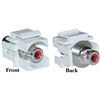 WholesaleCables.com 324-220WR Keystone Insert White Recessed RCA Female Coupler (Red RCA)