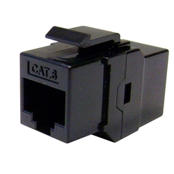 326-220BK Cat6 Keystone Inline Coupler Black RJ45 Female