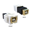 333-210 Keystone Insert White USB 2.0 Type B Female Coupler Gold Plated