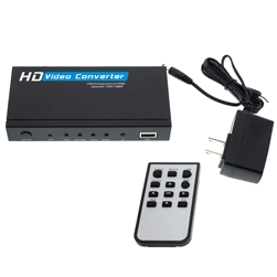 WholesaleCables.com 40H1-40400 VGA or Component Video Plus 3.5mm Stereo Audio to HDMI Converter HD15 or 3 RCA Female (RGB) and 3.5 mm Female to HDMI Female