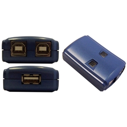 WholesaleCables.com 40SW-22100 USB 2.0 Device Sharing Switch 2 Computer To 1 USB Device