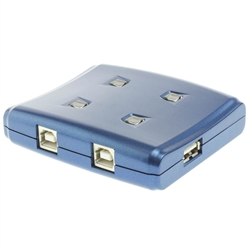 WholesaleCables.com 40SW-24100 USB 2.0 Device Sharing Switch 4 Computer To 1 USB Device