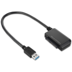 WholesaleCables.com 40U3-02000 USB 3.0 to SATA Adapter for 2.5 inch and 3.5 Inch SATA Drives Includes External Power Brick