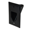 45-0001-BK 1-Gang Recessed Low Voltage Cable Plate Black