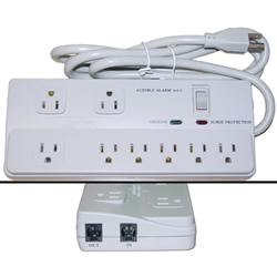 WholesaleCables.com 51W1-10013M 6ft Surge Protector 8 Outlet Professional with Fax Modem Protection Max 2160 Joules Power Cord