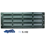 WholesaleCables.com 68PP-03096 Rackmount 96 Port Cat5e Patch Panel Horizontal 110 Type 568A & 568B Compatible 3U