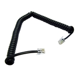 WholesaleCables.com 8104-44207BK 7ft Headset to Phone Cord (Voice) RJ22 4P / 4C Black Coil Reverse