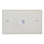 ASF-20251 TV Wall Plate with 1 F-pin Coupler Ivory