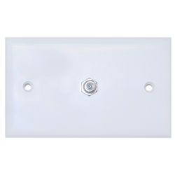 ASF-20251WH TV Wall Plate with 1 F-pin Coupler White