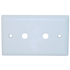 WholesaleCables.com ASF-20253WH Wall Plate 2 holes for F-pin Connectors White