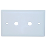 WholesaleCables.com ASF-20253WH Wall Plate 2 holes for F-pin Connectors White