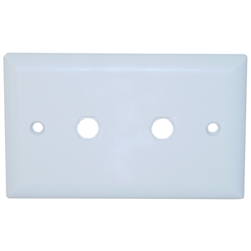 WholesaleCables.com ASF-20253WH Wall Plate 2 holes for F-pin Connectors White