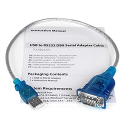 WholesaleCables.com Startech ICUSB232V2 1 Port USB to RS232 DB9 Serial Adapter Cable