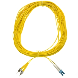 WholesaleCables.com LCST-01220 20meter 65.6ft Fiber Optic Cable LC / ST Singlemode Duplex 9/125