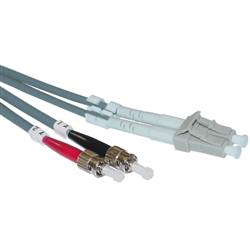 WholesaleCables.com LCST-11001 1meter 3.3ft Fiber Optic Cable LC / ST Multimode Duplex 50/125