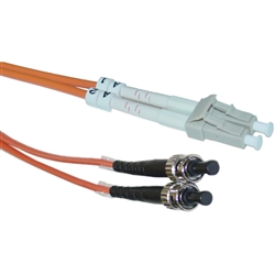 WholesaleCables.com LCST-11110 10meter 33ft Fiber Optic Cable LC / ST Multimode Duplex 62.5/125