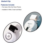 WholesaleCables.com Med-Pat Phones Beige/White Bedrail Clip