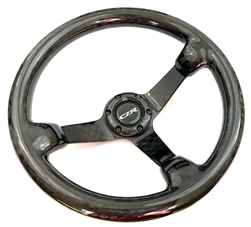 Forged Carbon Fiber Steering Wheel 350mm Deep Dish