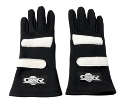 Fire Retardant Racing Gloves Black Large
