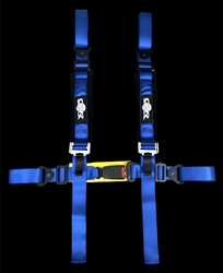 Snap in 2"inch Seat Belt Padded Blue