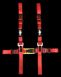Snap in 2"inch Seat Belt Padded Red