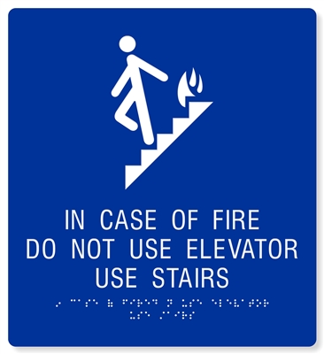 ADA In Case of Fire Use Elevator - 10X11"