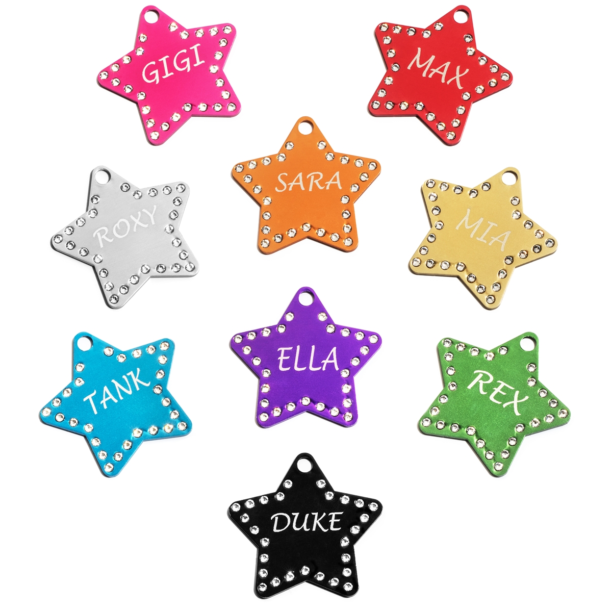 Swarovski crystal shop pet id tags