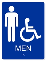 ADA Accesible Men's Restroom Sign - 6X8"