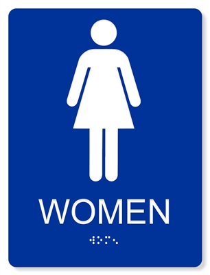 ADA Women's Restroom Sign - 6X8"