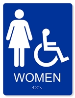 ADA Accessible Women's Restroom Sign - 6X8"