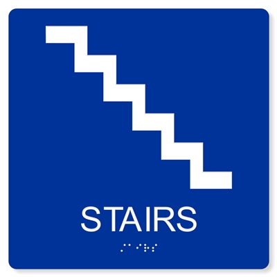 ADA Stairs Sign - 8X8"