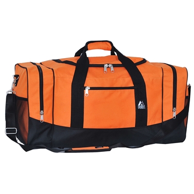 #025-ORANGE Wholesale 25-inch Duffel Bag - Case of 20 Duffel Bags