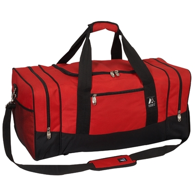 #025-RED Wholesale 25-inch Duffel Bag - Case of 20 Duffel Bags