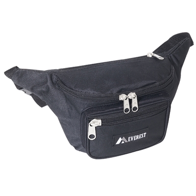 #044MD-BLACK Wholesale Waist Pack - Medium - Case of 50 Waist Packs