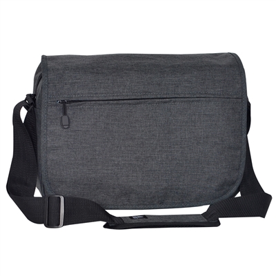 #059LT-CHARCOAL Wholesale Laptop Messenger Briefcase - Case of 20 Briefcases