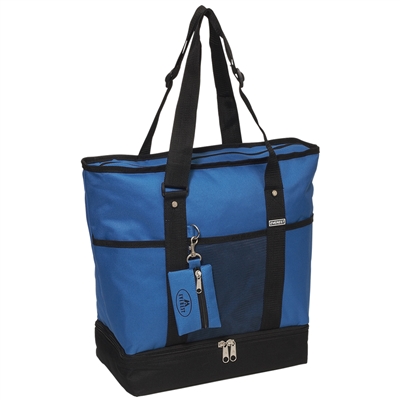 #1002DLX-ROYAL BLUE Wholesale Deluxe Sporting Tote Bag - Case of 30 Tote Bags