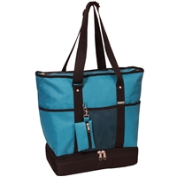 #1002DLX-TURQUOISE Wholesale Deluxe Sporting Tote Bag - Case of 30 Tote Bags