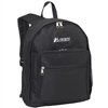 #1045BP-BLACK Wholesale Backpack with Side Mesh Pocket - Case of 30 Backpacks