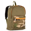 #1045CB-OLIVE/CAMO Wholesale Basic Color Block Backpack - Case of 30 Backpacks