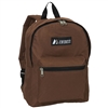 #1045K-BROWN Wholesale Basic Backpack - Case of 30 Backpacks