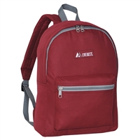#1045K-BURGUNDY Wholesale Basic Backpack - Case of 30 Backpacks