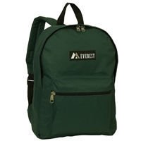 #1045K-DARK GREEN Wholesale Basic Backpack - Case of 30 Backpacks