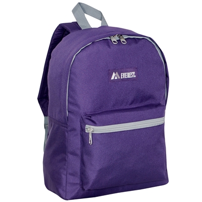 #1045K-EGGPLANT Wholesale Basic Backpack - Case of 30 Backpacks