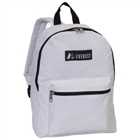 #1045K-WHITE Wholesale Basic Backpack - Case of 30 Backpacks