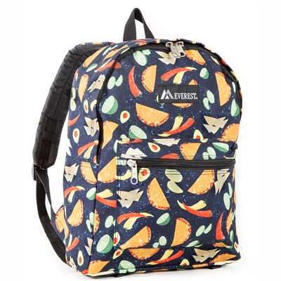 #1045KP-TACOS Wholesale Basic Pattern Backpack - Case of 30 Backpacks