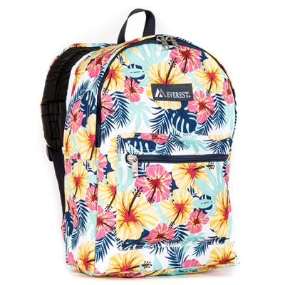 #1045KP-TROPICAL Wholesale Basic Pattern Backpack - Case of 30 Backpacks