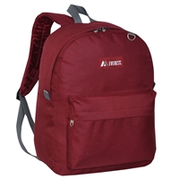 #2045CR-BURGUNDY Wholesale Classic Backpack - Case of 30 Backpacks